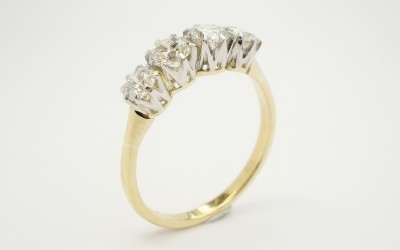 My remake of the 4 stone round brilliant cut diamond ring.