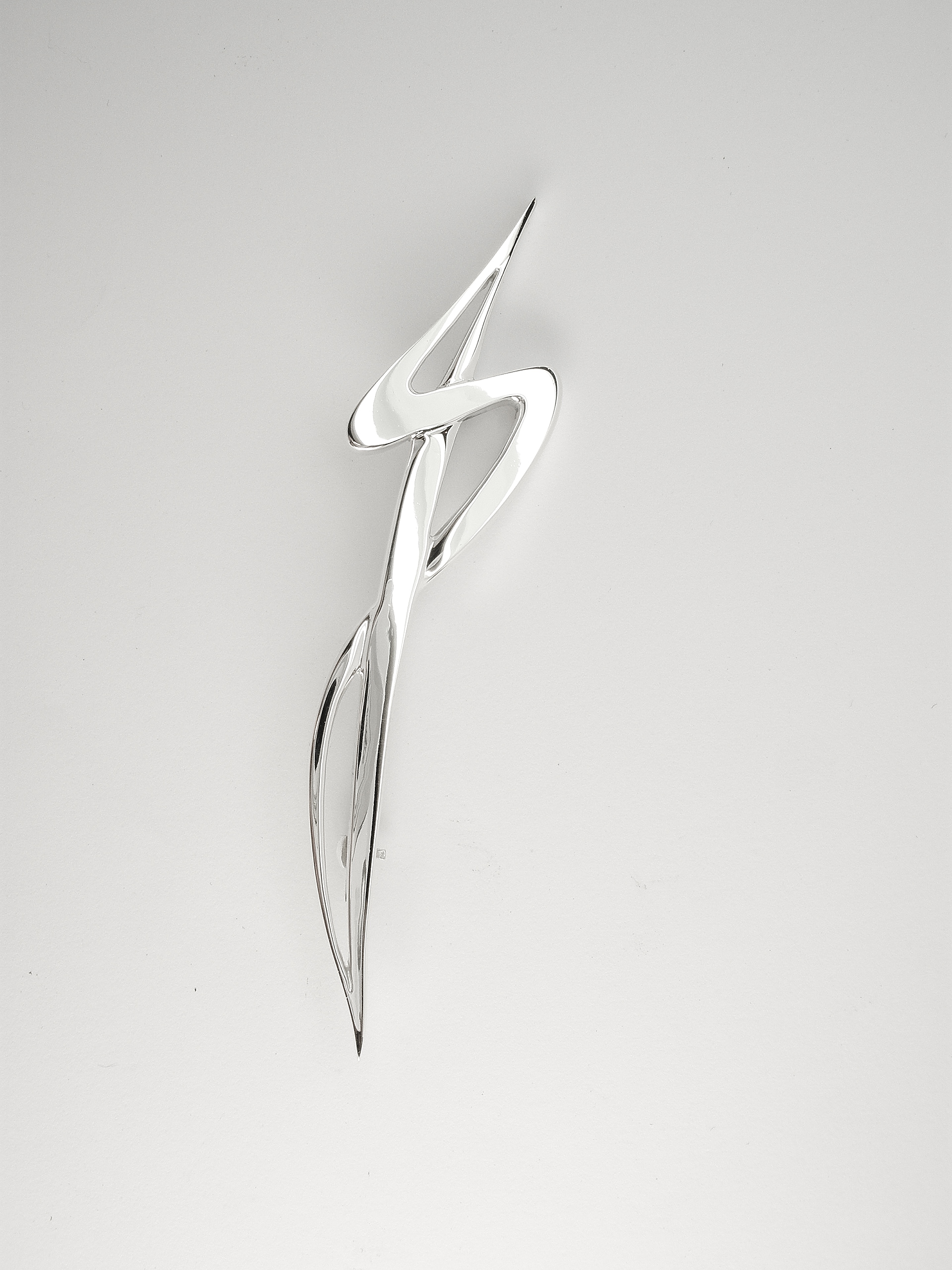 Sterling silver initial kilt pin (JST).