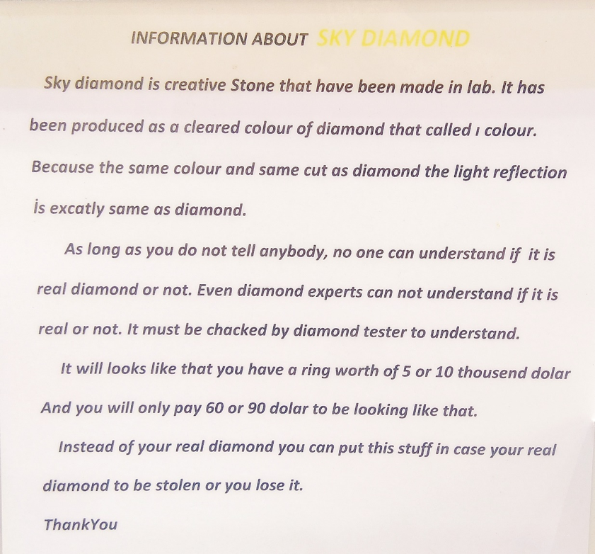 ‘Sky Diamonds’ – Don’t Be fooled!