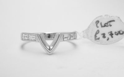 Platinum 4 stone baguette cut diamond (handmade) dress ring. Diamonds 0.38cts. Originally £2,700 was £2,025 Final Reduction £1,075