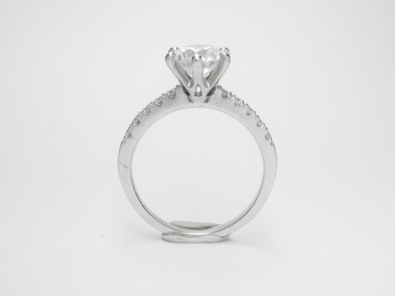 Brilliant Diamond Ring With Diamond Shoulders Remodel